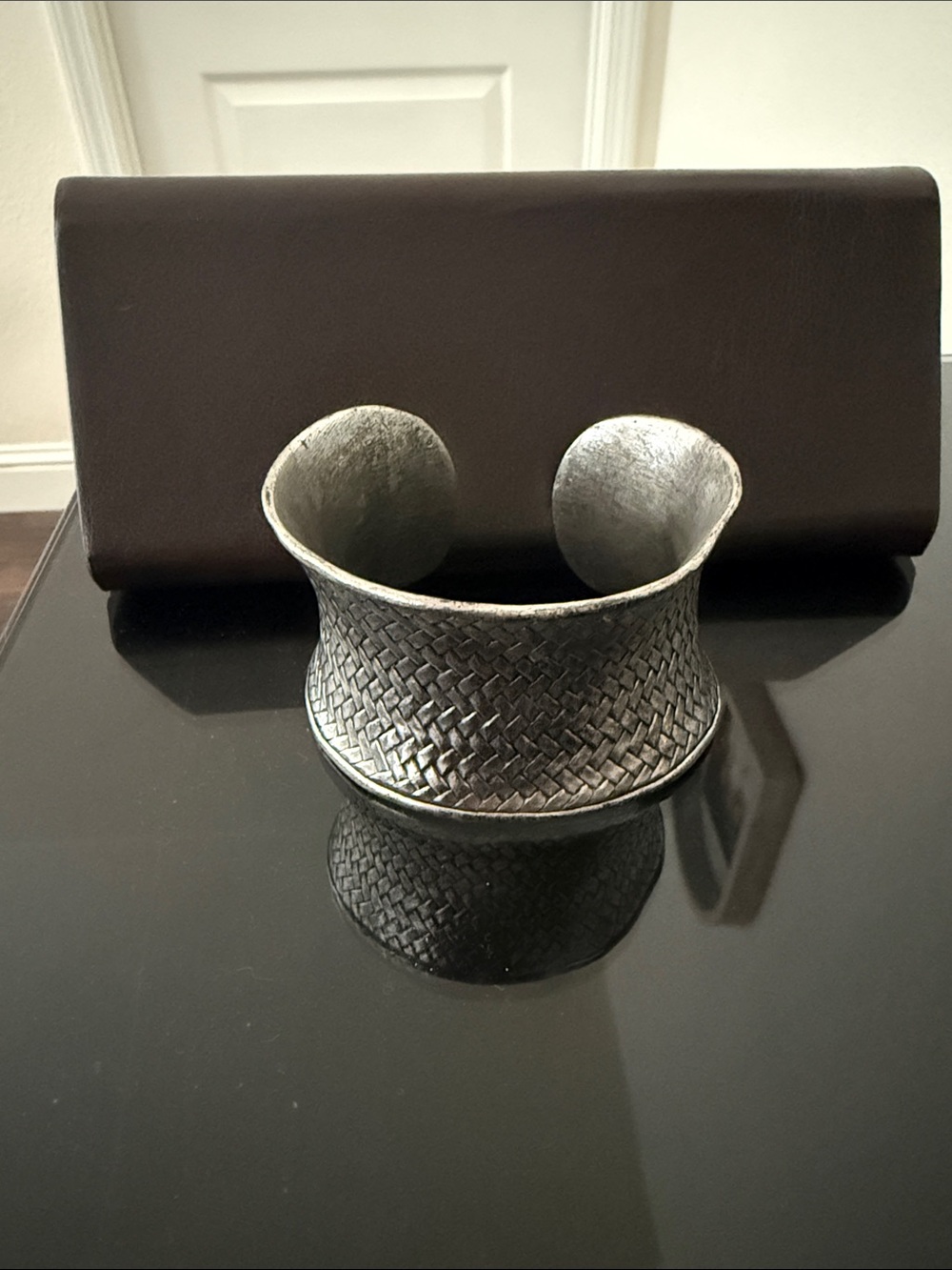 Women’s Silver Woven Cuff Bracelet